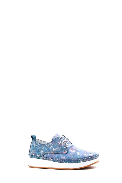 TUGERDİ Tugerdi Blugi din piele naturală Floral Talpă ușoară cu șireturi Pantofi casual de damă TG 0912226124484