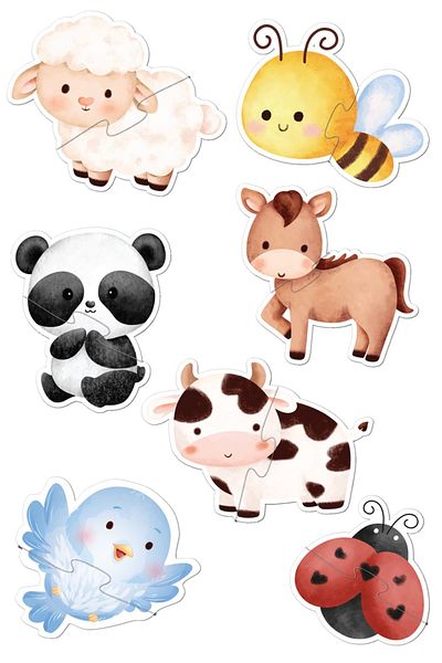 MERT BEBEK Baby Puzzle Animals