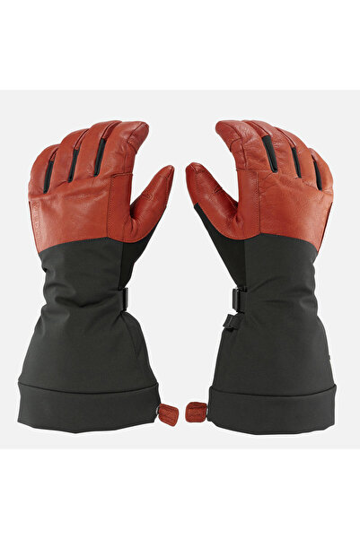 Decathlon Adult Ski Gloves Wedze - Brown / Black - 900