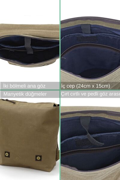 Old Cotton Τσάντα 7000 S Patroit Αδιάβροχη καφέ κερωμένη πάνινη τσάντα πλάτης σχολική τσάντα φορητού υπολογιστή ταξιδιού