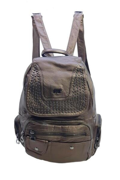 Baginn Rucsac de damă din piele S.spalata Model Trock Multi-Buzunare Ideal pentru Utilizare zilnica