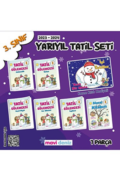 Mavi Deniz Yayınları 3.Sınıf 7 Parça Yarıyıl Tatil Eğlencesi Seti-2023/2024 M...