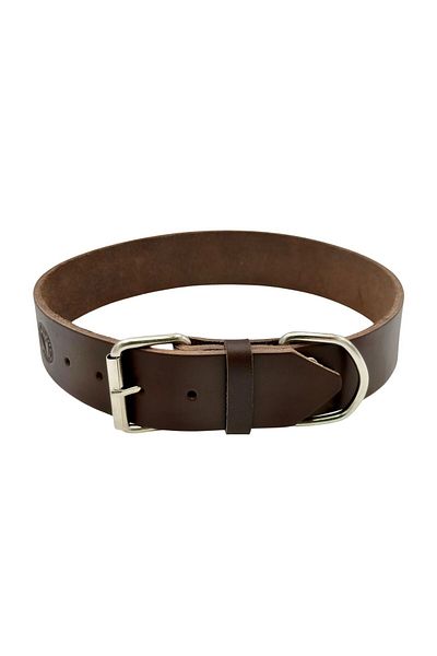 TB Leather Leather Dog Collar - Solidness - Vegetable Tanned Leather Collar - Large Breed Dog