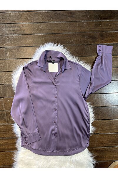 Rabury Butik Ipeksi Açık Mor Gömlek