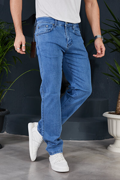Generic Brand Big Size Jeans Lyrca High Waist Regular Fit Oversize Men's Jean...