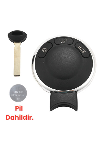 AlGeliyo Mini Cooper Smart Anahtar Kumanda Kabı Anahtar Kılıfı 2032 Pil Hediyeli