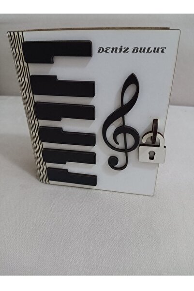 Şirin Lazer KİŞİYE ÖZEL İSME ÖZEL KİTAP ŞEKLİNDE PİYANO TEMALI HEDİYELİK KUTU KUMBARA