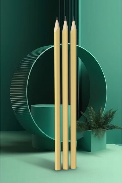 Tibbon Pen 3'lü Kurşun Kalem Set | Sarı 111