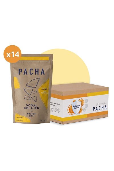 PACHA رقائق الكولاجين والبروتين الطبيعية |   صندوق المناعة |   14 عبوة