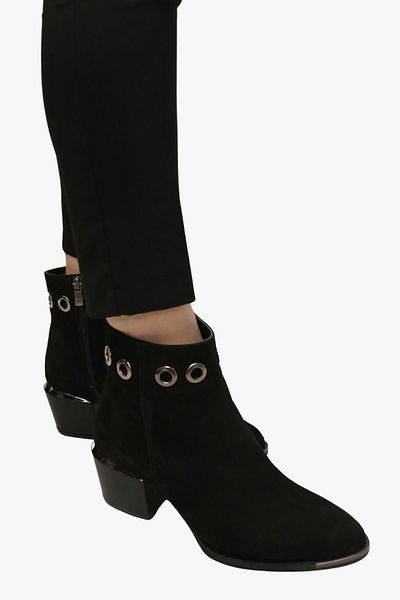 SOSELA 78-02-80027 Women's Genuine Suede Leather Black Boots