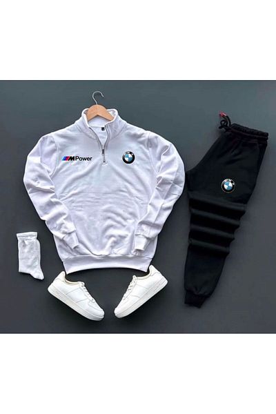 optimist sağdıç the original Bmw M Power Printed Φούτερ με μισό φερμουάρ-Σετ Φούτερ Συνδυασμός