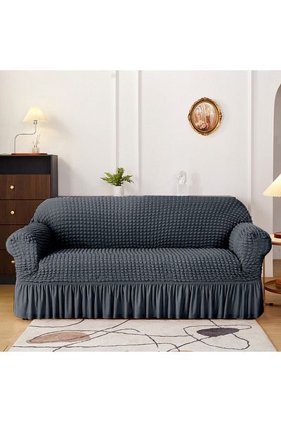Bright Home 3-Seater Wrapped Sofa - Sofa, Sofa Bed Cover, Elasticated and Flexible Skirt