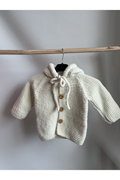 CHARM CONCEPT Ručno pleteni pufasti dječji kardigan