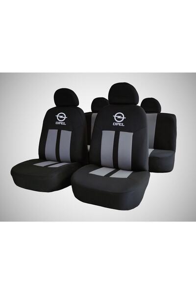 Modern Garaj Opel Astra, Corsa, Vectra Uyumlu Logolu Yastık, Kemer, Oto Koltuk Kılıf Seti