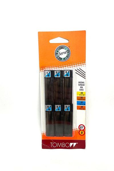 Tombow Min 0.7mm B 6-Piece Blister Pen Tip