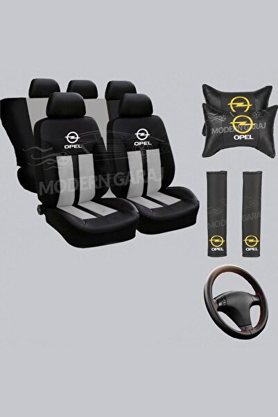 Modern Garaj Opel Astra, Corsa, Vectra Uyumlu Logolu Yastık, Kemer, Oto Koltu...