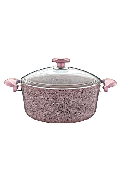 OMS PASLANMAZ 3110 2 Parça Bio Granit 24x12 Cm 4,30 Litre Derin Tencere Gri