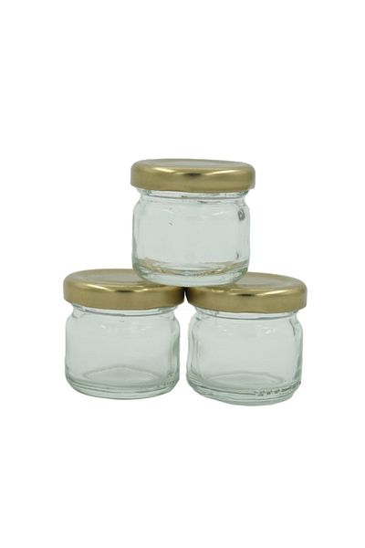 ArtElegant 29mlMini Glass Jar (3 PCS) Specimen, Food, Wedding and Henna Confectionery