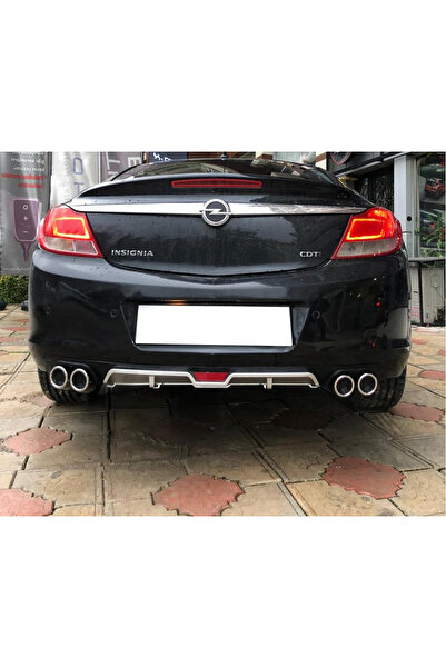 MKG Otomotiv Opel insignia Siyah Difüzör 4 Krom Egzoz Görünümlü Difizör Arka Ek Body Kit