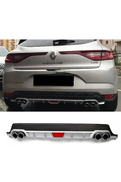 MKG Otomotiv Renault Megane 4 HB Gri Difüzör Difizör Yuvarlak Egzoz Görünüm K...