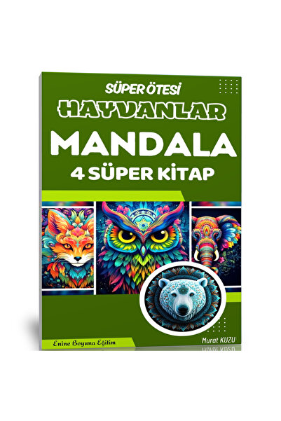 Enine Boyuna Eğitim Super Out of This World Animals Mandala Book Set (4 Books)