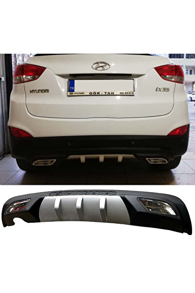 MKG Otomotiv Hyundai ix35 Difüzör Difizör Gri + Kare Egzoz Görünüm C Tip Uyumlu