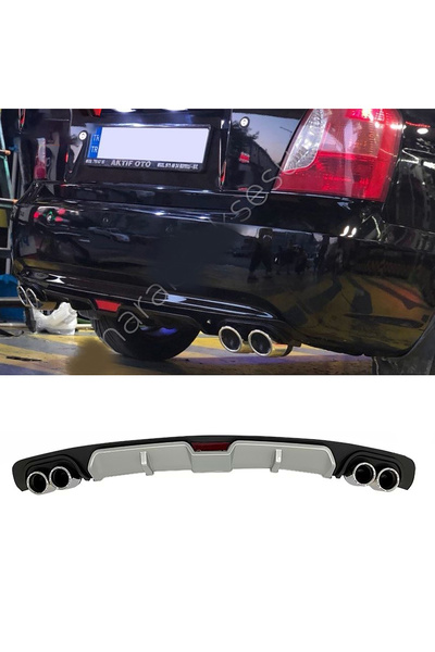 MKG Otomotiv Hyundai Accent Era Gri Difüzör 4 Krom Egzoz Görünümlü Difizör Ar...