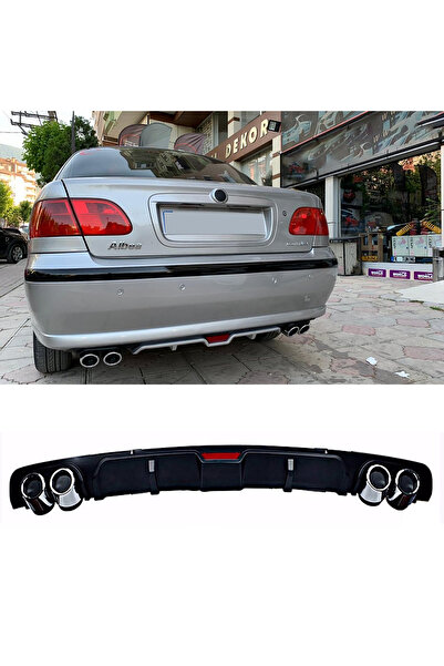 MKG Otomotiv Fiat Albea Uyumlu Siyah Difüzör 4 Krom Egzoz Görünümlü Difizör A...