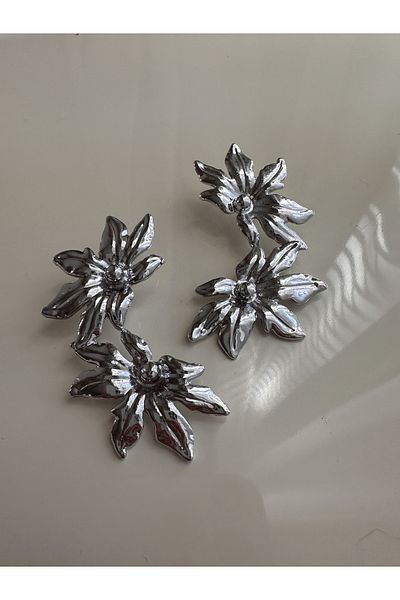 Okko Store Large Double Flower Earrings