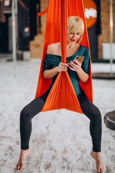 Just Swing Antigravity Yoga Fly Hammock - Balance Fitness Equipment with Hanger