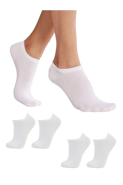Dore Invisible Sneakers Λευκά Ανδρικά Αθλητικά Παπούτσια Κάλτσες 4 Ζευγών doresneakers
