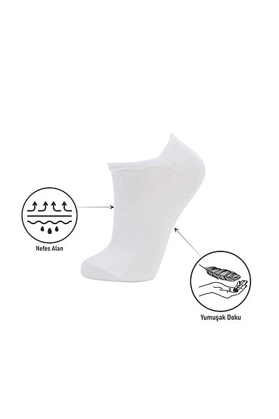 Dore Invisible Sneakers Λευκά Ανδρικά Αθλητικά Παπούτσια Κάλτσες 4 Ζευγών doresneakers