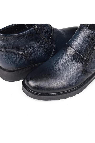 Ducavelli Chelsea Genuine Leather Non-Slip Sole Zippered Daily Boots Black