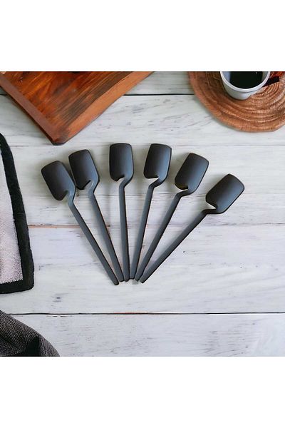 gastromarka Holdable Black Matte 6-Person Teaspoon Black Teasack