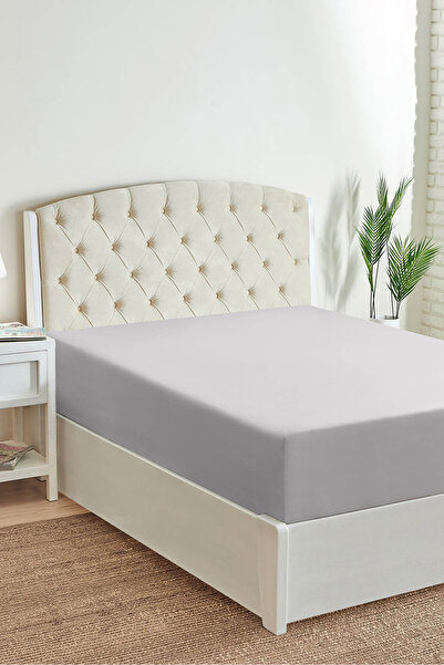 Depomaxx Maxxhome Siva Jednokrevetno Pamuk komada Pamučni džersej Čaršav - 10...