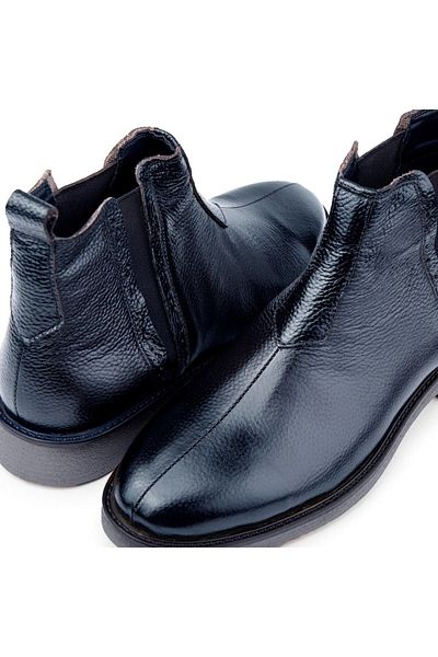 Ducavelli Leeds Genuine Leather Non-Slip Sole Chelsea Daily Boots Navy Blue