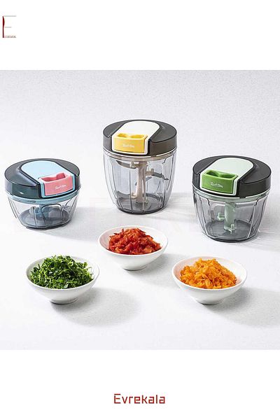 Tantitoni Evrekala Practical Chopper Tantitoni Manual Hand Rondo - Effective Evrekala - Chopper 650 Ml