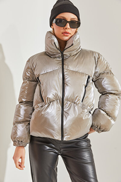 Bianco Lucci Women's Judge Collar Puffer Jacket