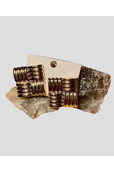 LEO Steel EARRING HAİLEY BİEBER MODEL GOLD STYLISH LUXURY