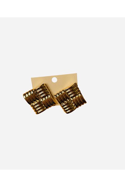 LEO Steel EARRING HAİLEY BİEBER MODEL GOLD STYLISH LUXURY