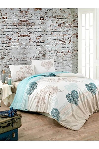 Kristal Crystal Ranforce Tanem Turquaz - طقم غطاء لحاف شتوي مزدوج