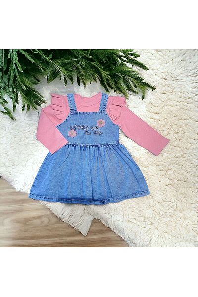 CRAX Baby Girl Jeans Gilet Badi Suit 9-24 Months