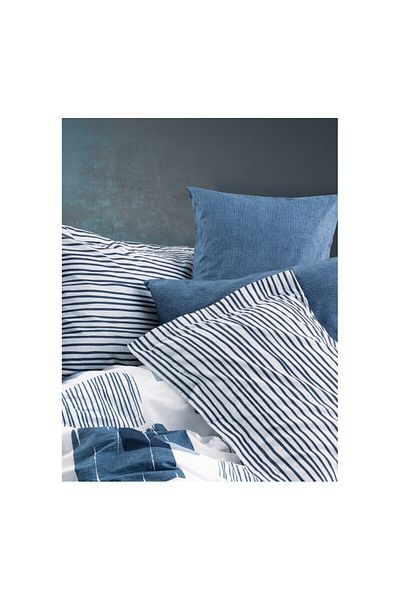 ŞENER HOME Set cuvertură de pilota dublă modernă Cottonbox - Indigo Solito
