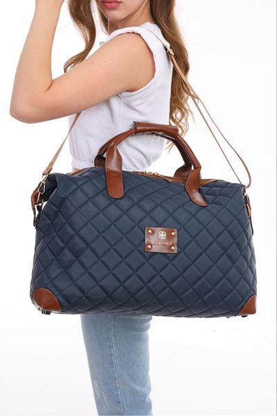 By Hakan MİAMİ POLO 1203E - DARK BLUE Valisă mare și valiză Geantă de vacanță de călătorie