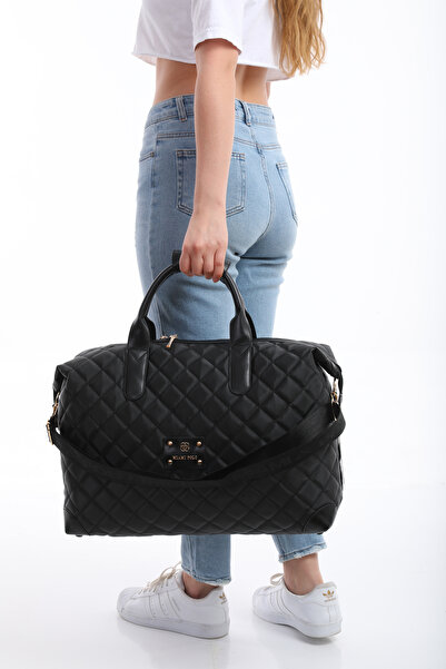 By Hakan MİAMİ POLO 1203E - Valistă și valiză de mână mare neagră Geantă de vacanță de călătorie