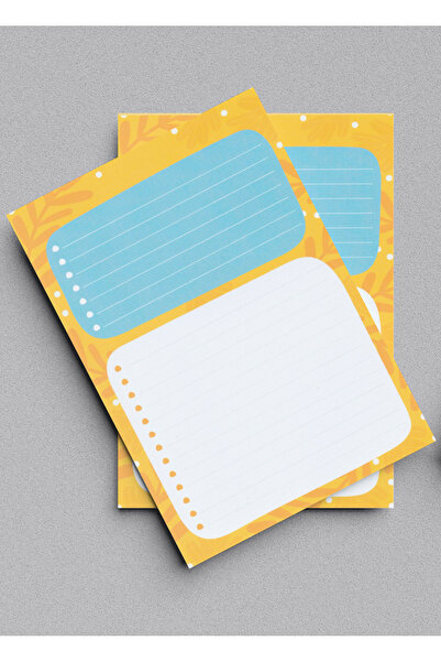 Grdall 2 قطعة - مقاس A6 - مذكرة غراء علوي - مذكرة غراء - حامل ملاحظات منقوش - لوحة ملاحظات