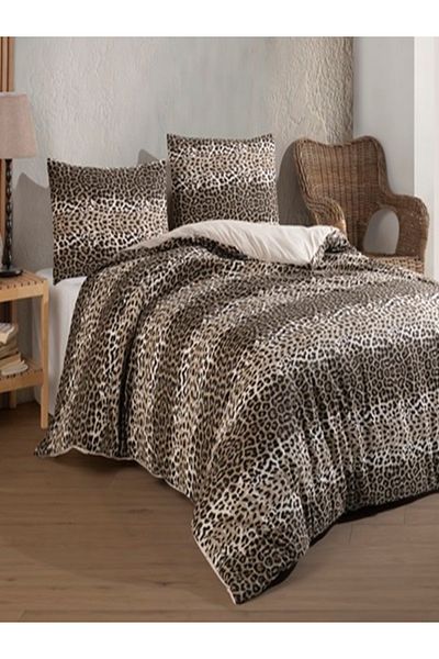 üntaş Σετ Παπλωματοθήκη διπλής όψης Serenat Leopard Double Leopard