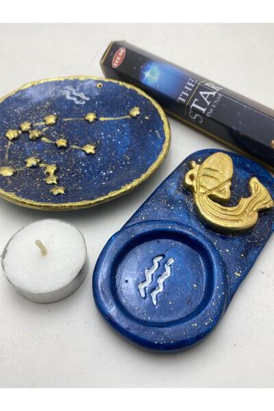 vivus in Kova Burcu Tütsülük Mumluk Seti - Yıldız Haritalı - Hediyelik Kutusunda