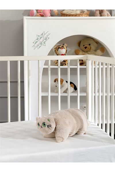 by ballı biocotton Плюшена възглавница, трансформираща се котка, сладък подарък, сгъваем спящ компаньон