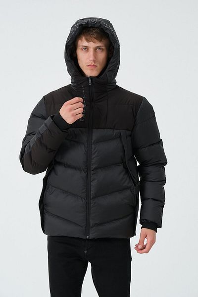 PIQUE Ανδρικό παλτό Rhine Black